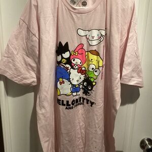 NWT Women’s Sanrio “Hello Kitty And Friends” Graphic Tee Shirt - Pink - Size XXL